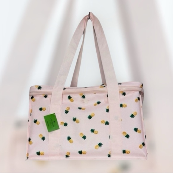 Kate Spade ♠️ Pink Pineapple Insulated Cooler Bag NWT - Picture 1 of 5